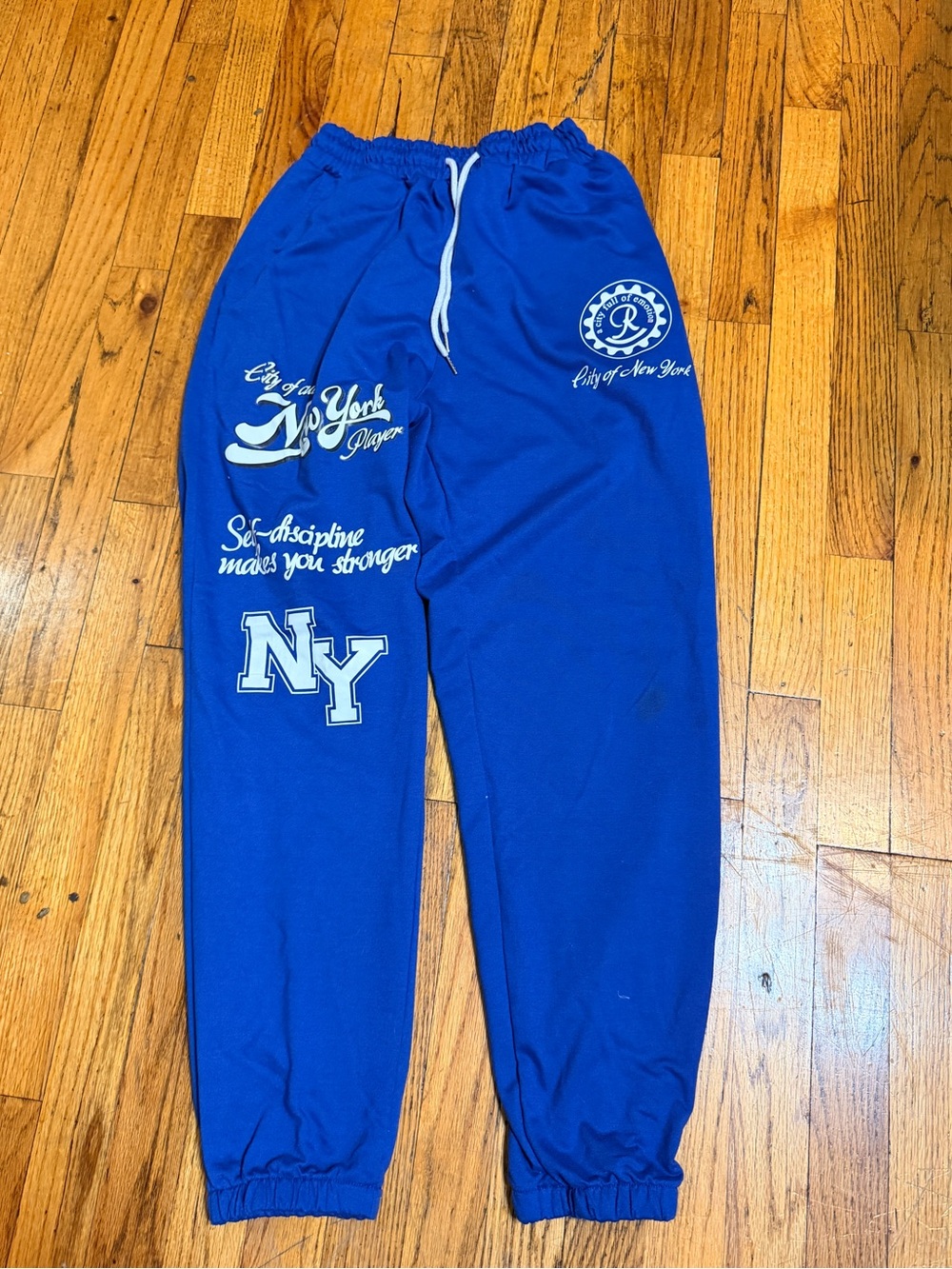 ROMWE Royal Blue Graphic Jogger Sweatpants for Kids/ Teenagers